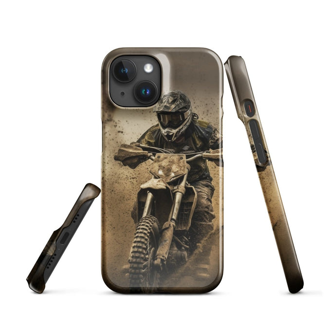 iPhone® Snap Case - Transportation (Offroad) - Dirt Bike Style 1 - Glossy - iPhone 15