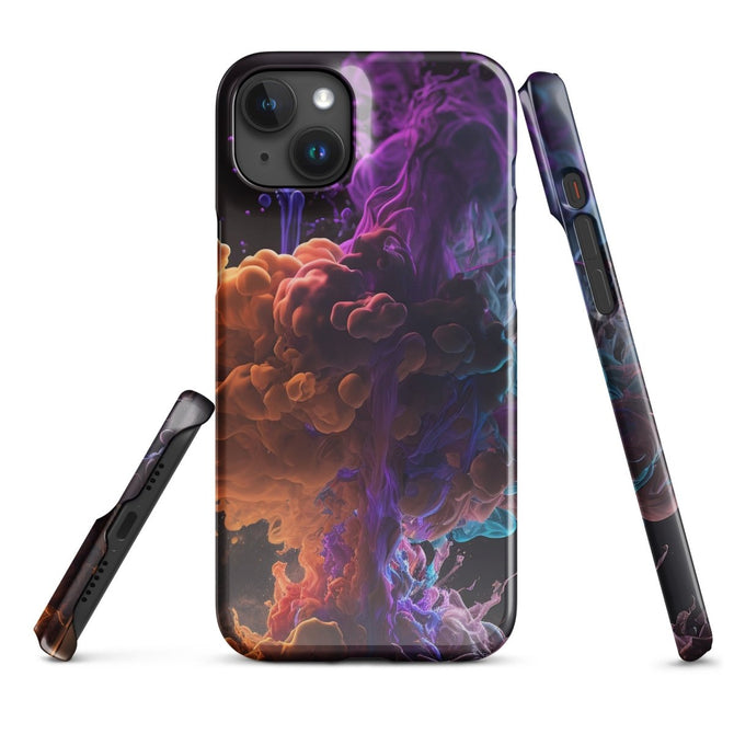 iPhone® Snap Case - Abstract - Smoke Style 1 - Glossy - iPhone 15 Plus