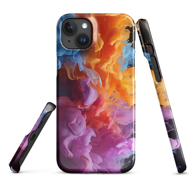 iPhone® Snap Case - Abstract - Smoke Style 6 - Glossy - iPhone 15 Plus