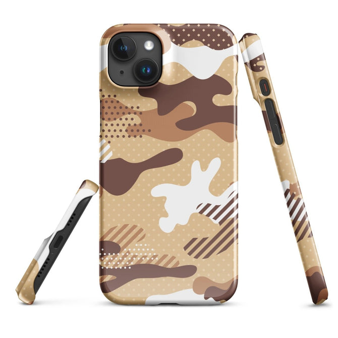 iPhone® Snap Case - Pattern - Desert Camo 1 - Glossy - iPhone 15 Plus