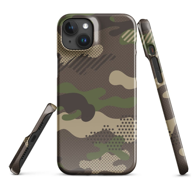 iPhone® Snap Case - Pattern - Forest Camo 1 - Glossy - iPhone 15 Plus