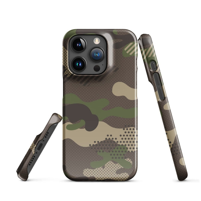 iPhone® Snap Case - Pattern - Forest Camo 1 - Glossy - iPhone 15 Pro