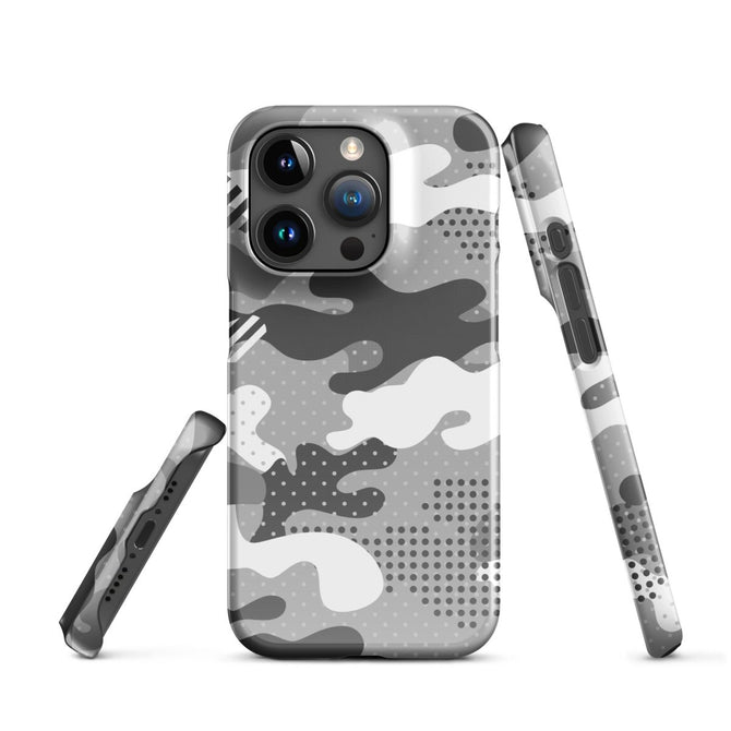 iPhone® Snap Case - Pattern - Winter Camo 1 - Glossy - iPhone 15 Pro