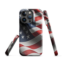 iPhone® Snap Case - USA - Flag Style 1 - Glossy - iPhone 15 Pro