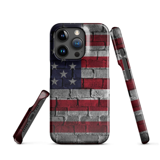 iPhone® Snap Case - USA - Flag Style 3 - Glossy - iPhone 15 Pro