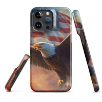 iPhone® Snap Case - USA - Eagle Flag Style 1 - Glossy - iPhone 15 Pro Max