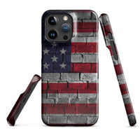 iPhone® Snap Case - USA - Flag Style 3 - Glossy - iPhone 15 Pro Max