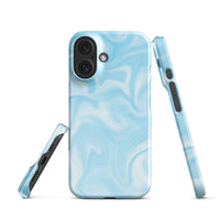 iPhone® Snap Case - Pattern - Marble - Blue Style 1 - Glossy - iPhone 16