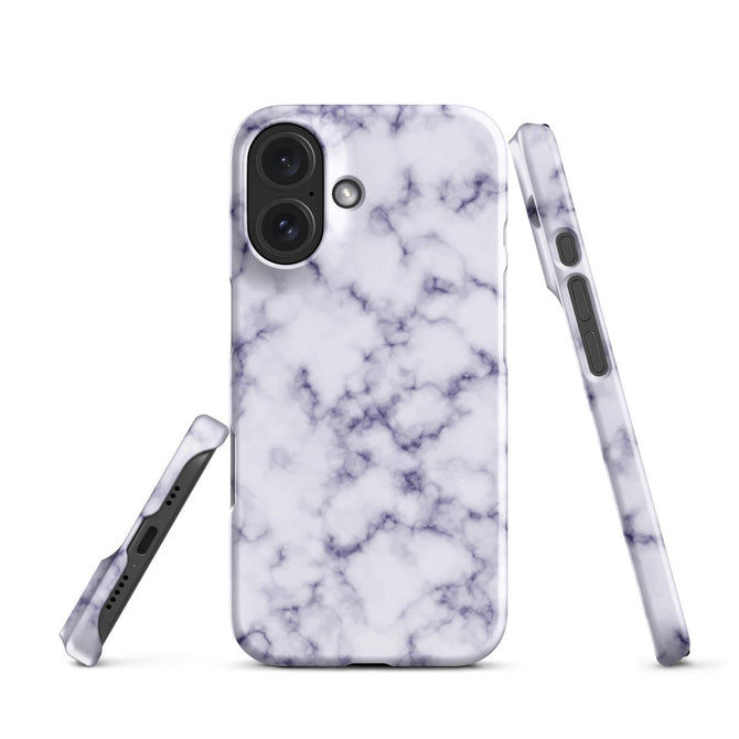 iPhone® Snap Case - Pattern - Marble - Purple Style 1 - Glossy - iPhone 16