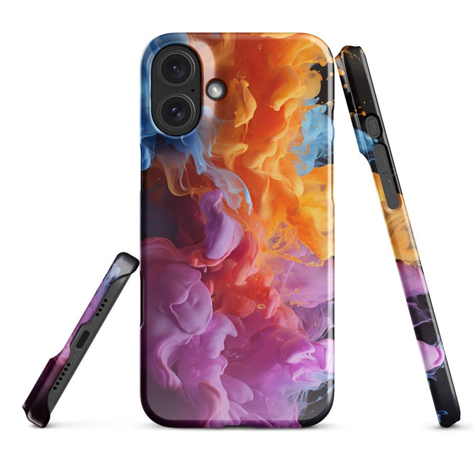 iPhone® Snap Case - Abstract - Smoke Style 6 - Glossy - iPhone 16 Plus