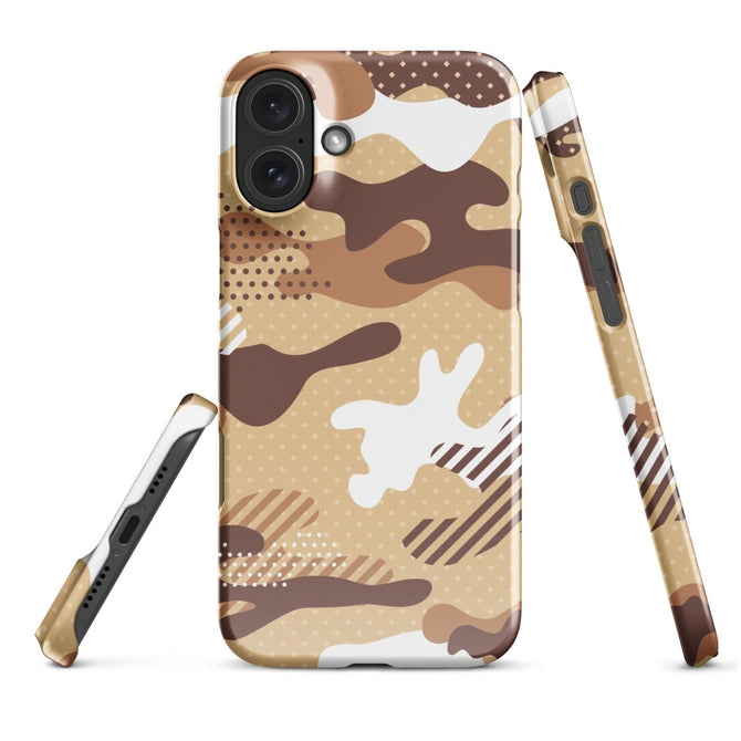 iPhone® Snap Case - Pattern - Desert Camo 1 - Glossy - iPhone 16 Plus