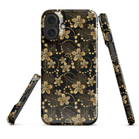 iPhone® Snap Case - Pattern - Floral Gold 1 - Glossy - iPhone 16 Plus