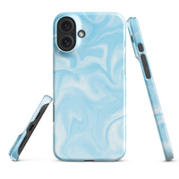 iPhone® Snap Case - Pattern - Marble - Blue Style 1 - Glossy - iPhone 16 Plus