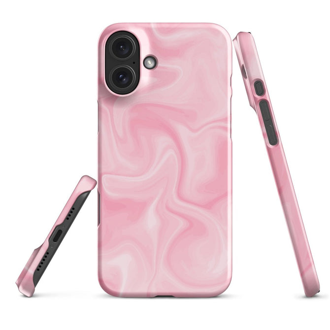 iPhone® Snap Case - Pattern - Marble - Pink Style 2 - Glossy - iPhone 16 Plus