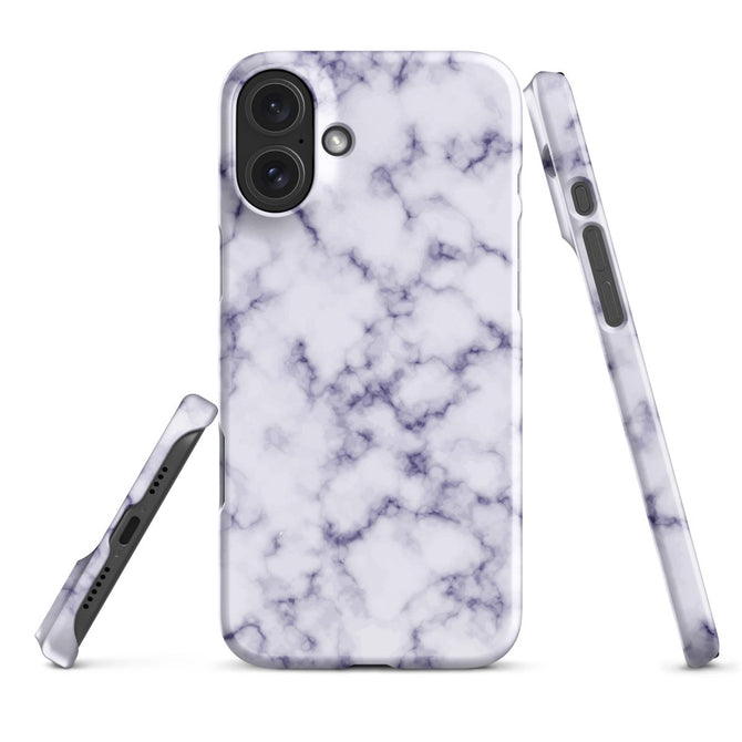 iPhone® Snap Case - Pattern - Marble - Purple Style 1 - Glossy - iPhone 16 Plus