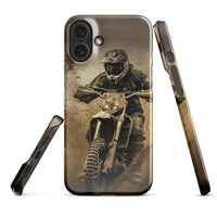 iPhone® Snap Case - Transportation (Offroad) - Dirt Bike Style 1 - Glossy - iPhone 16 Plus