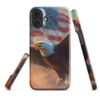 iPhone® Snap Case - USA - Eagle Flag Style 1 - Glossy - iPhone 16 Plus