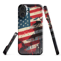 iPhone® Snap Case - USA - Flag Style 2 - Glossy - iPhone 16 Plus