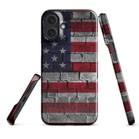 iPhone® Snap Case - USA - Flag Style 3 - Glossy - iPhone 16 Plus