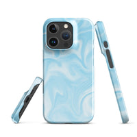 iPhone® Snap Case - Pattern - Marble - Blue Style 1 - Glossy - iPhone 16 Pro