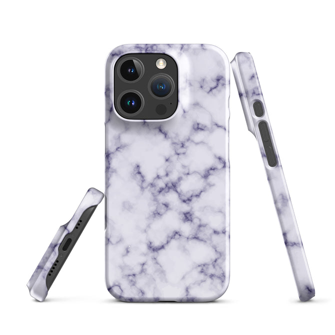 iPhone® Snap Case - Pattern - Marble - Purple Style 1 - Glossy - iPhone 16 Pro