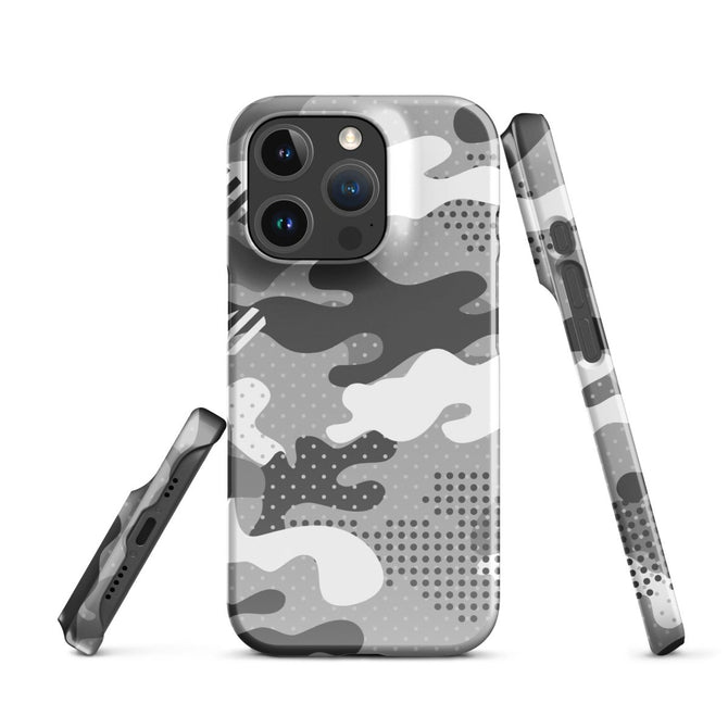 iPhone® Snap Case - Pattern - Winter Camo 1 - Glossy - iPhone 16 Pro