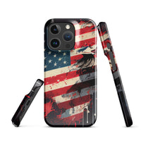 iPhone® Snap Case - USA - Flag Style 2 - Glossy - iPhone 16 Pro