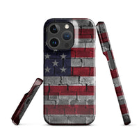 iPhone® Snap Case - USA - Flag Style 3 - Glossy - iPhone 16 Pro