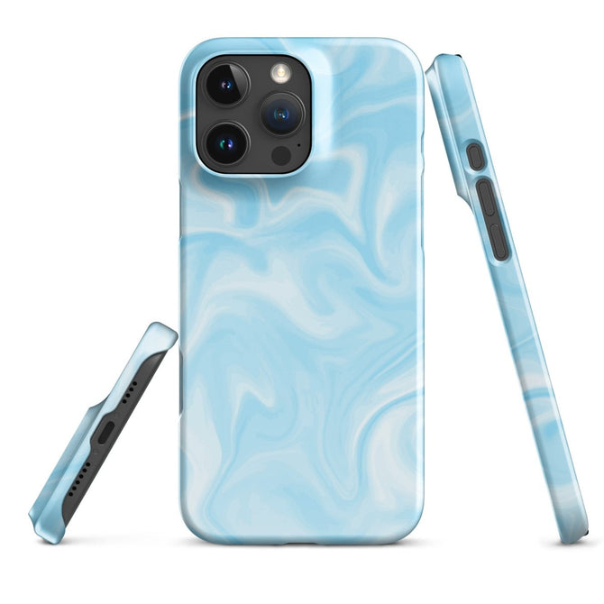 iPhone® Snap Case - Pattern - Marble - Blue Style 1 - Glossy - iPhone 16 Pro Max