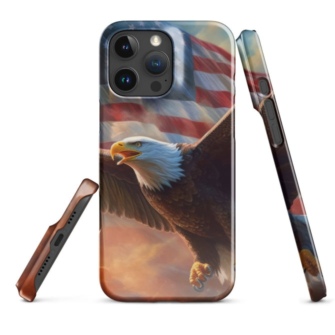 iPhone® Snap Case - USA - Eagle Flag Style 1 - Glossy - iPhone 16 Pro Max