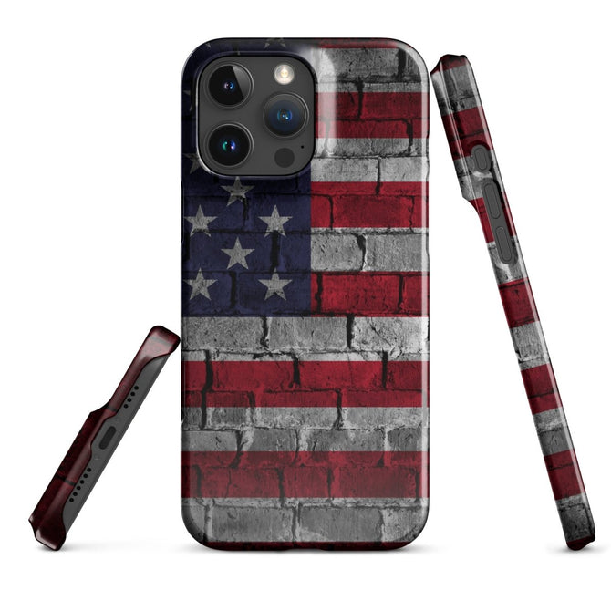 iPhone® Snap Case - USA - Flag Style 3 - Glossy - iPhone 16 Pro Max