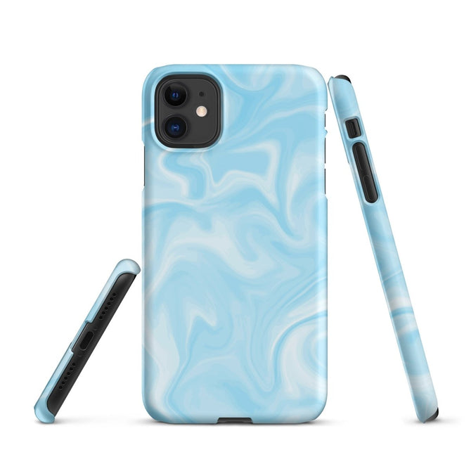 iPhone® Snap Case - Pattern - Marble - Blue Style 1 - Matte - iPhone 11