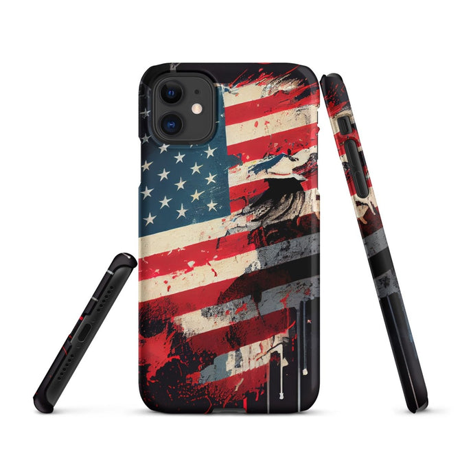 iPhone® Snap Case - USA - Flag Style 2 - Matte - iPhone 11