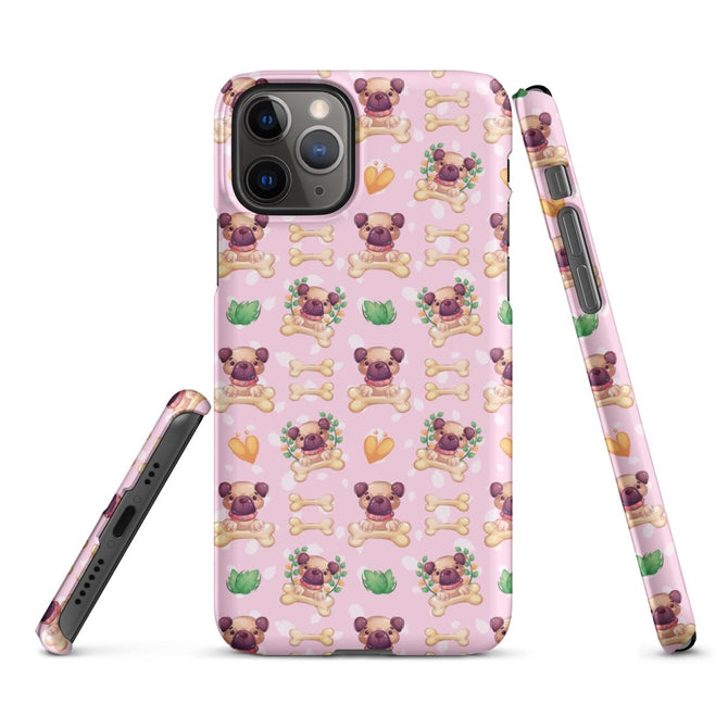 iPhone® Snap Case - Pattern - Dog 1 Pink - Matte - iPhone 11 Pro