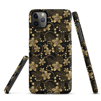 iPhone® Snap Case - Pattern - Floral Gold 1 - Matte - iPhone 11 Pro Max