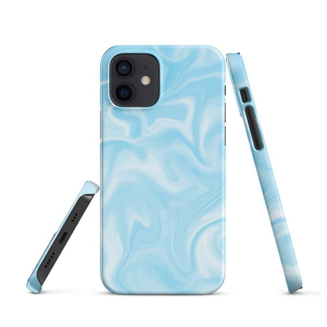 iPhone® Snap Case - Pattern - Marble - Blue Style 1 - Matte - iPhone 12