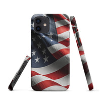 iPhone® Snap Case - USA - Flag Style 1 - Matte - iPhone 12