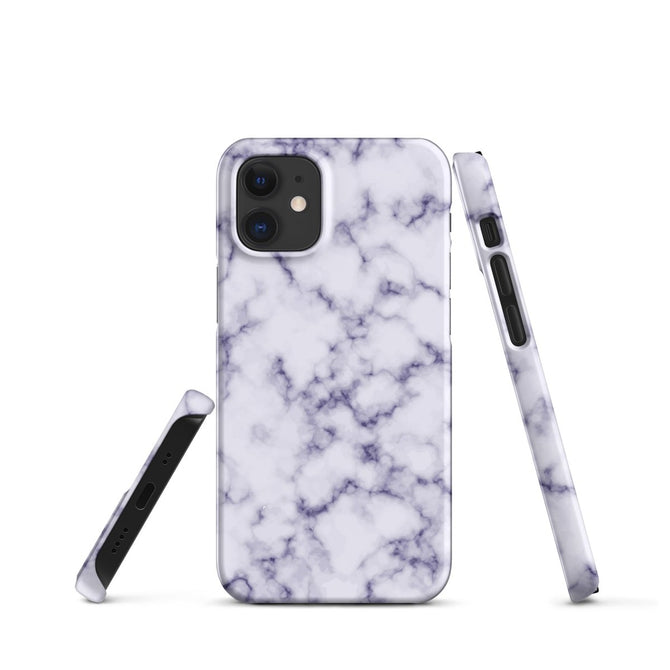 iPhone® Snap Case - Pattern - Marble - Purple Style 1 - Matte - iPhone 12 Mini