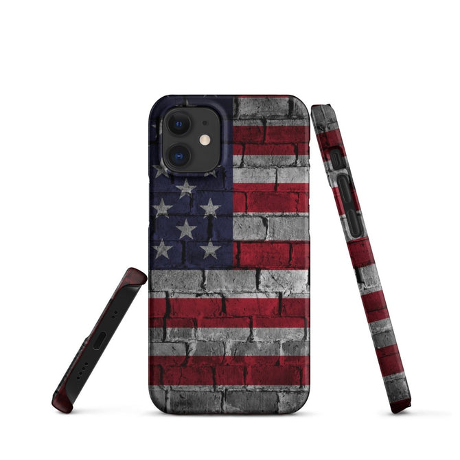 iPhone® Snap Case - USA - Flag Style 3 - Matte - iPhone 12 Mini