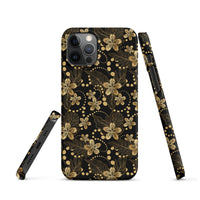 iPhone® Snap Case - Pattern - Floral Gold 1 - Matte - iPhone 12 Pro