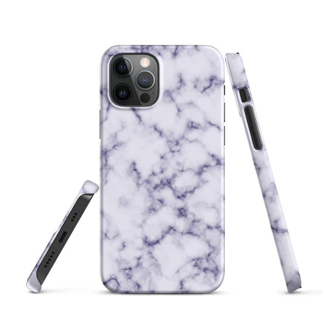 iPhone® Snap Case - Pattern - Marble - Purple Style 1 - Matte - iPhone 12 Pro