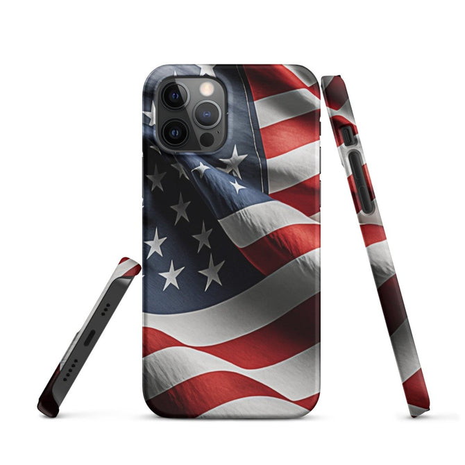 iPhone® Snap Case - USA - Flag Style 1 - Matte - iPhone 12 Pro