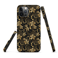 iPhone® Snap Case - Pattern - Floral Gold 1 - Matte - iPhone 12 Pro Max