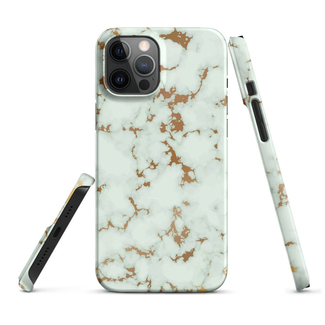 iPhone® Snap Case - Pattern - Marble - Gold Style 1 - Matte - iPhone 12 Pro Max