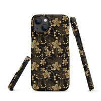 iPhone® Snap Case - Pattern - Floral Gold 1 - Matte - iPhone 13