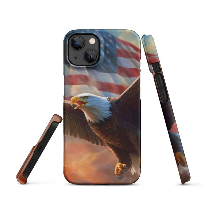 iPhone® Snap Case - USA - Eagle Flag Style 1 - Matte - iPhone 13