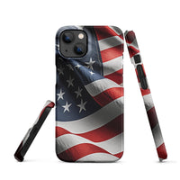 iPhone® Snap Case - USA - Flag Style 1 - Matte - iPhone 13