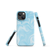 iPhone® Snap Case - Pattern - Marble - Blue Style 1 - Matte - iPhone 13 Mini