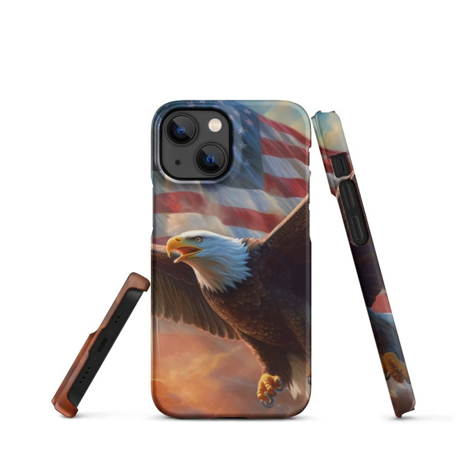 iPhone® Snap Case - USA - Eagle Flag Style 1 - Matte - iPhone 13 Mini