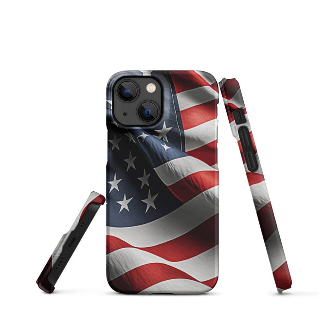 iPhone® Snap Case - USA - Flag Style 1 - Matte - iPhone 13 Mini